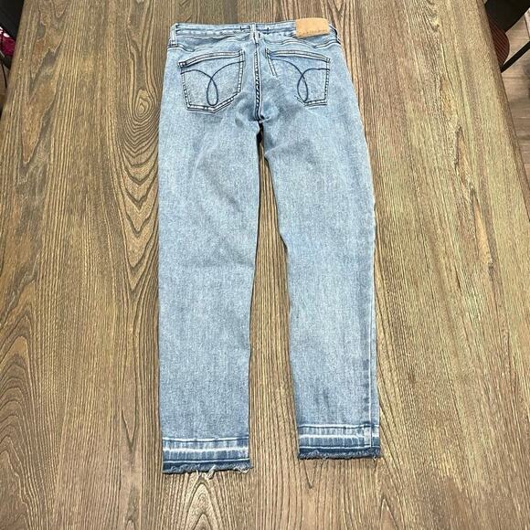 Calvin Klein Jeans Ankle Skinny Denim Mid Rise Stretch Light Wash Blue Size 4 - Picture 9 of 11